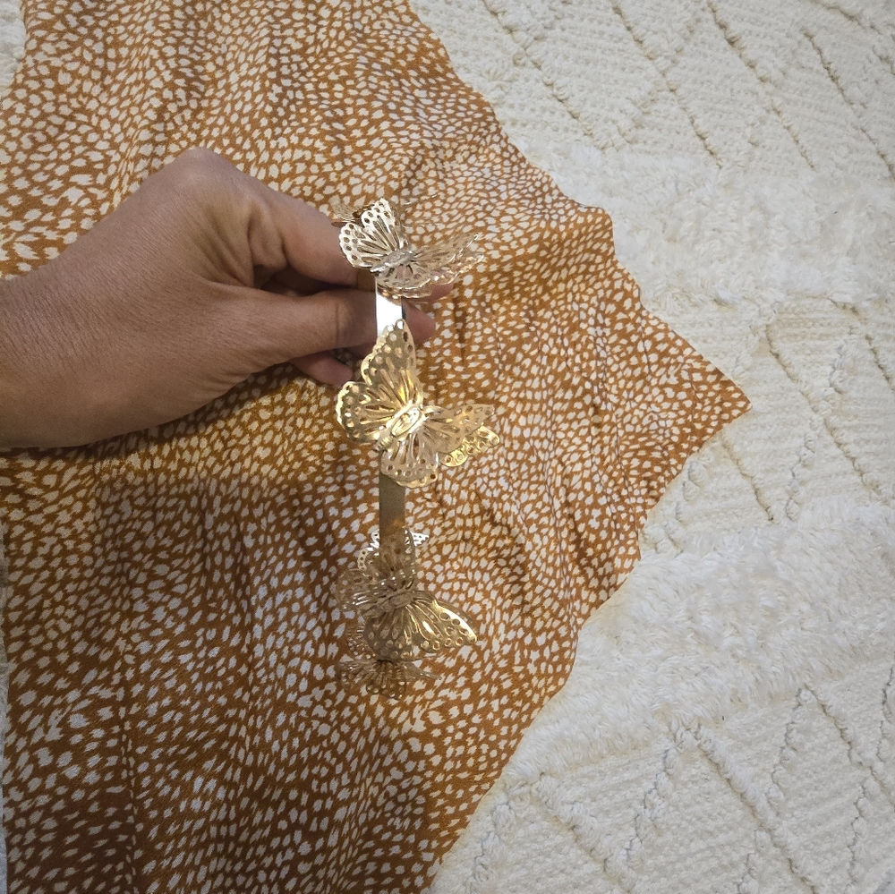 3D Gold butterfly Headband